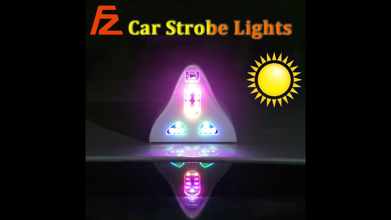 FZ Car Solar Power LED Anti Collision Light Shark Fin Antenna Warning Flash Lamp Wireless light