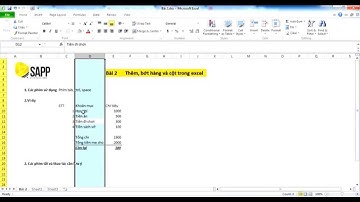 Excel kế toán - kiểm toán_Bài 2 - Thêm, xóa hàng, cột trong excel