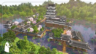 Cherry Blossom Castle | Japanese Castle Complex | Minecraft Timelapse