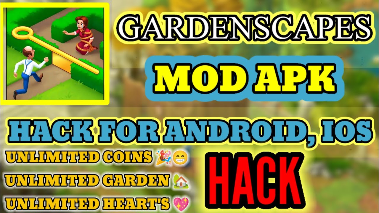 Gardenscapes MOD APK 2024 unlimited coins,diamond,garden & download