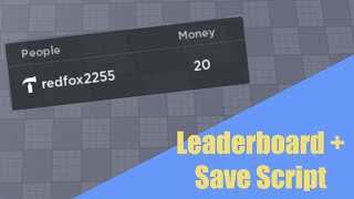 Roblox Leaderboard Script that Saves Data