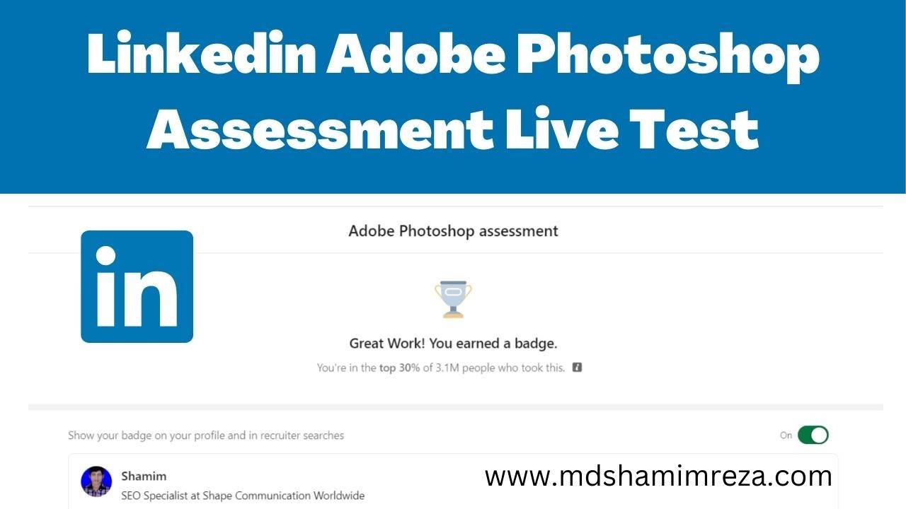 LinkedIn Adobe Assessment Live Test Answer YouTube