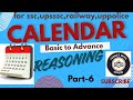 Reasoning Calendar Part-6 | Daily Reasoning concept &amp; questions solution for All Competitive Exams