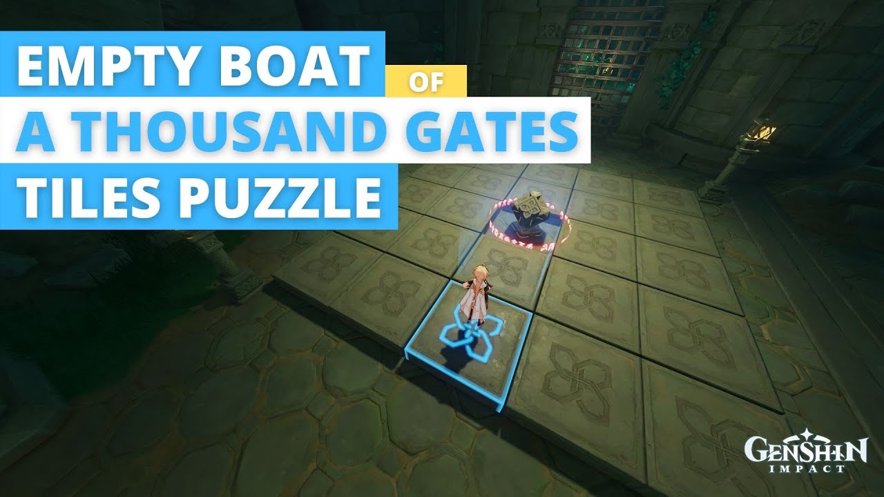 Genshin Impact Empty Boat of a Thousand Gates Domain Tiles Puzzle