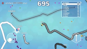 Snake io 🐍 game i Reached by highest +point in this map and the record top1 Epic delicious! gameplay