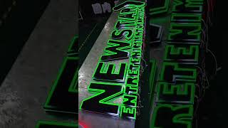 Light up your signboard. #advertising #signature #design #LED #light #rgblights #logo #advertisement