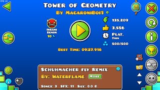 Tower of Geometry 100% (Platformer Insane Demon by MacaroniBoi1) (Geometry Dash 2.2) screenshot 2