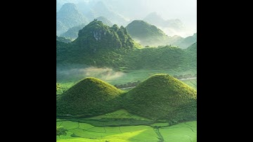 🌿 Núi đôi Quản Bạ – Tuyệt tác từ mẹ thiên nhiên 🌿Giữa cao nguyên đá Hà Giang hùng vĩ…