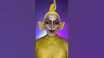 Apologies To Childhood Teletubbies Scarymakeup Teletubbies Laalaa Creepy Rpg Shorts Pachie23 