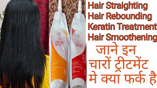 Difference Between Hair Straightening Hair Rebounding KeratinTreatment Hair Smoothening