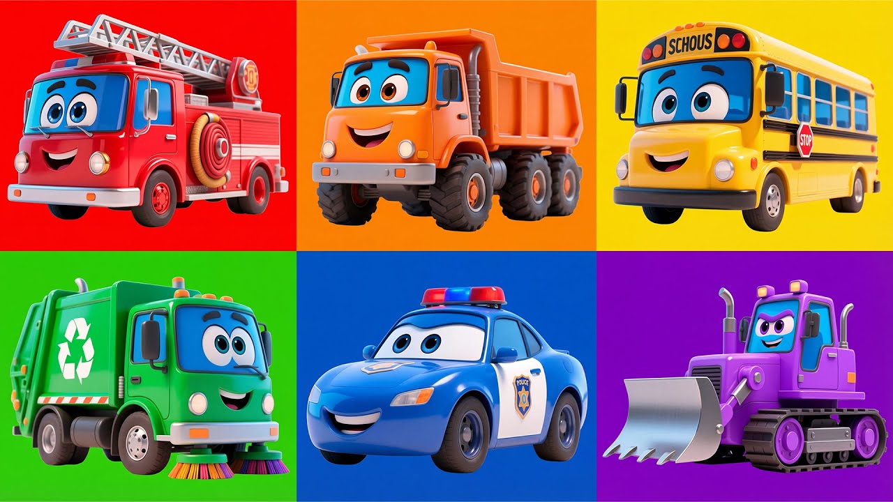 🎨 Draw & Color Rainbow Cars! Fun Vehicle Songs & Learn Colors for Kids ...