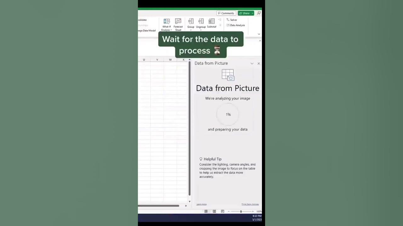 Learn how to extract numeric data from any screenshot in excel youtube
