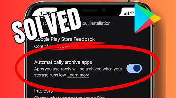How to allow Play Store to automatically archive apps