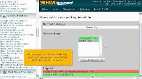 How to choose a different package for an account in WHM | FastDot Cloud Hosting