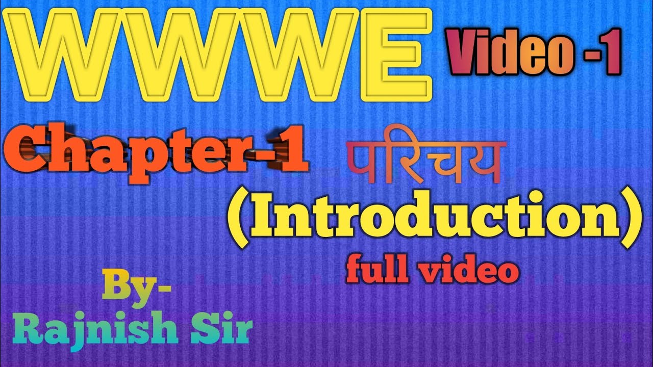 Water &Waste Water Engg.. Chapter-1 Introduction@rajnishkumarofficialcivile9643