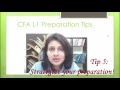 Video 9 Tips to prepare for the CFA Exam