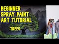 How to SPRAY PAINT ART Tutorial - Beginner Series Episode 12 - Trees