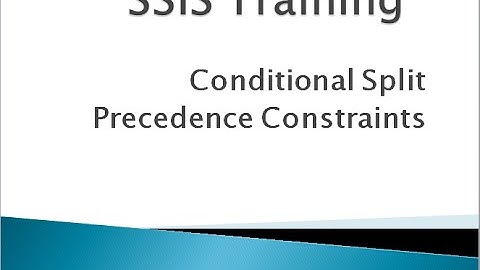 Bazi SSIS Training Session-2