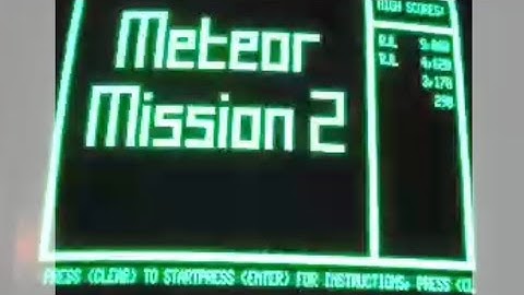 Meteor Mission 2 on TRS80 computer w/ sound thru a Tandy MMS-10 sound system 