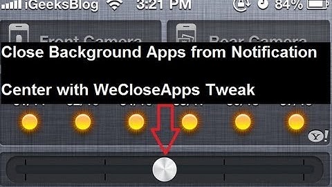 Close Background Apps from Notification Center on iPhone or iPod Touch
