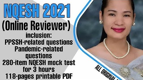 NQESH 2021||VIDEO #60: PPSSH/ELECTIONEERING