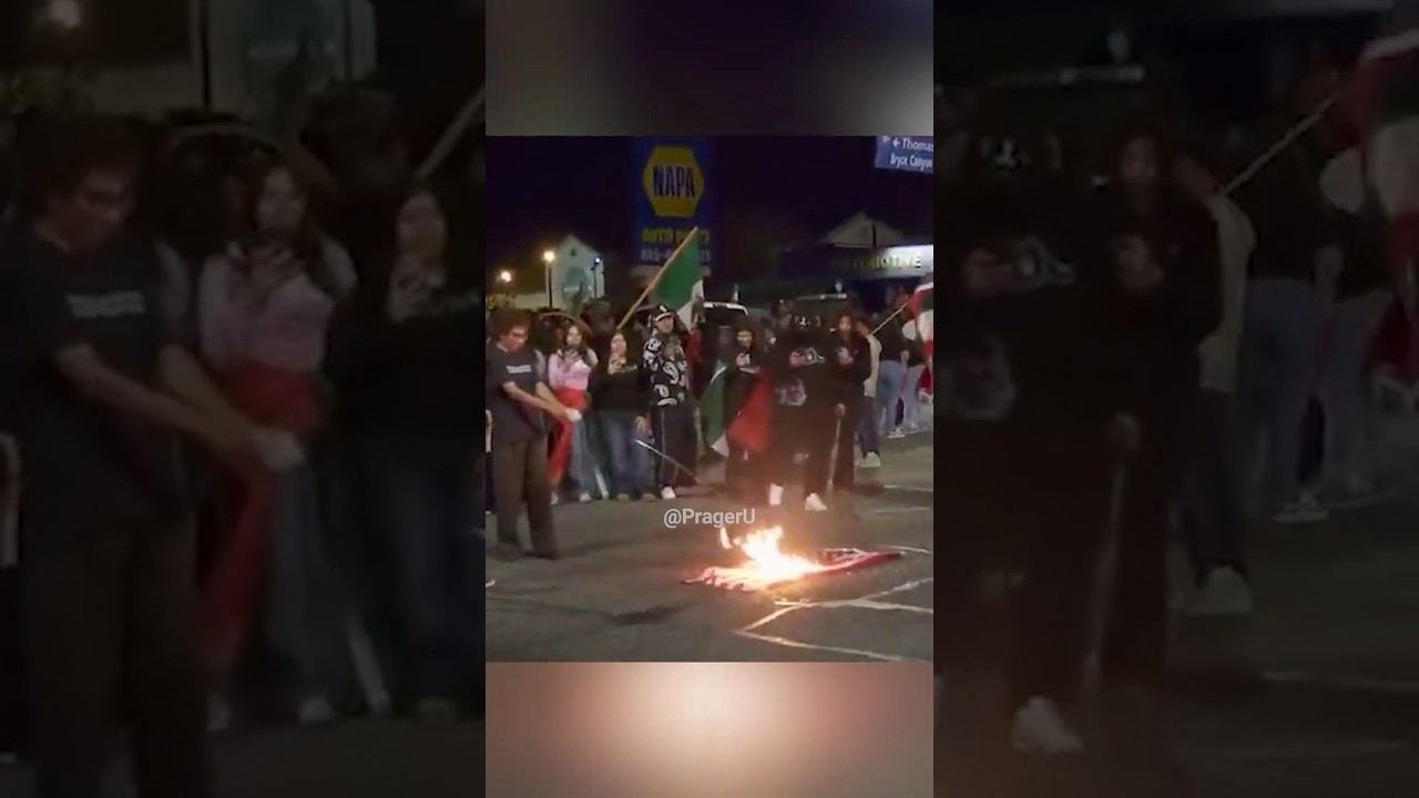 UNREAL: LA Protestors Burn American Flag