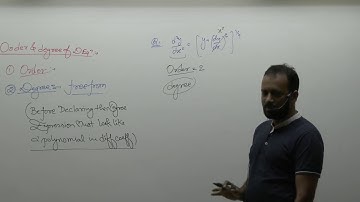 Order and Degree of Differential Equations-01 By Prakash Gupta (PG Sir) B.Tech. IIT Bombay