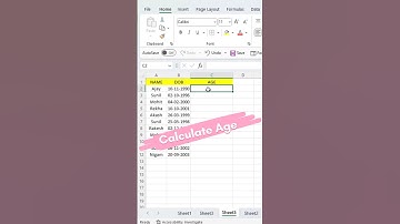 Excel Interview Question। Quickly Calculate Age । #shorts #ytshorts #excel #viral