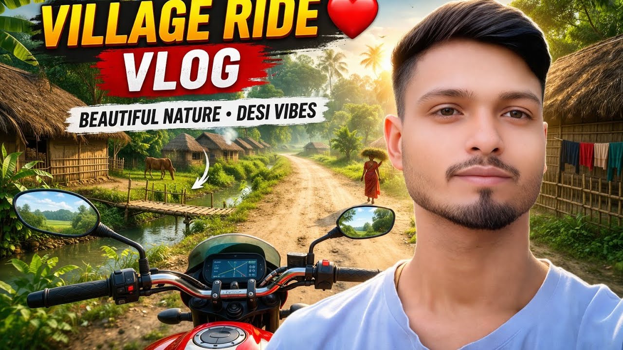 Gramer Rasta 🌿 Village Riding Vlog | Gramer Rasta | Natural View | Ruhul Rider 🏍️ ...
