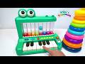 Learn Colors and Different Sounds with Croco Pop Piano Toy - Best Learning Video for Toddlers!