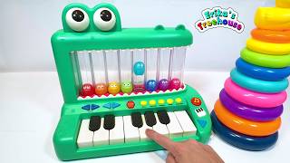 Learn Colors and Different Sounds with Croco Pop Piano Toy - Best Learning Video for Toddlers!