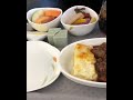 Evergreen Airlines business class lunch