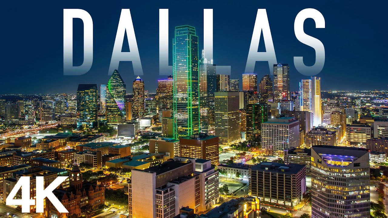 Даллас, Техас 4K Ultra HD | Живописный фильм для релаксации, кинематографическая музыка