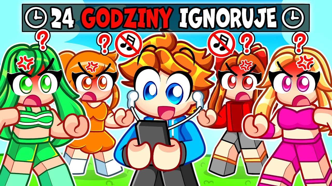 Ignoruje MOJE SZALONE FANKI Przez 24 Godziny w Roblox...