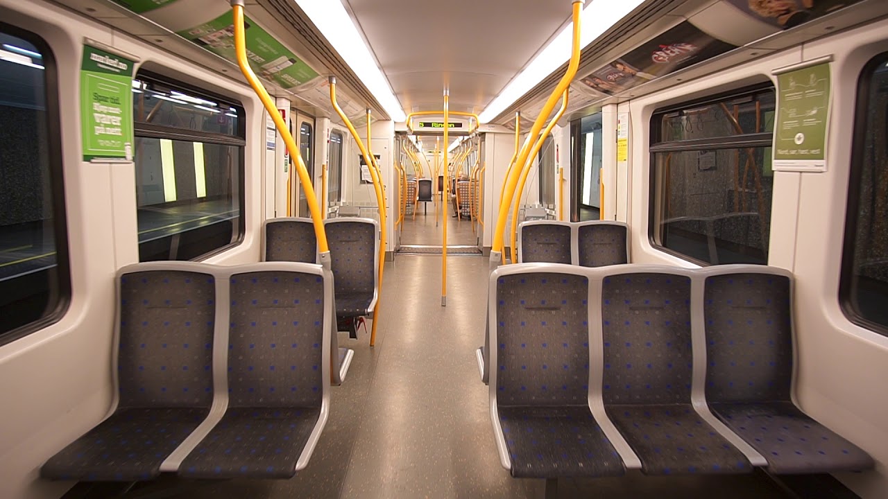 Norway, Oslo, metro ride from Vestli to Stortinget, 3X escalator, 1X elevator