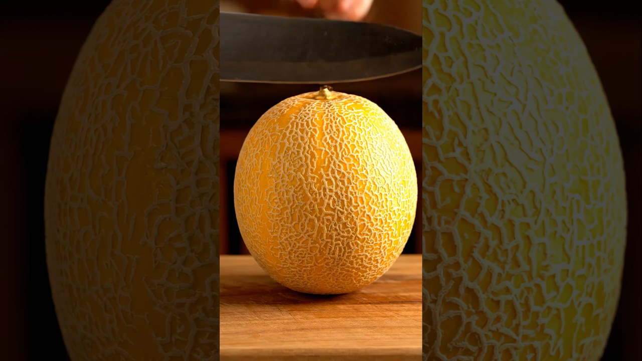 Galia Melon ASMR Cutting | Oddly Satisfying Sounds | The Cutting Board ASMR