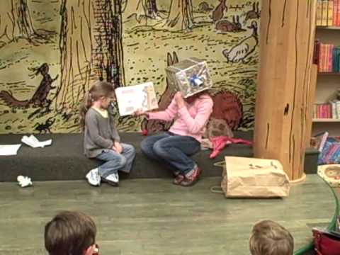 Ella & Emily Read a Story at B&N 2-5-09