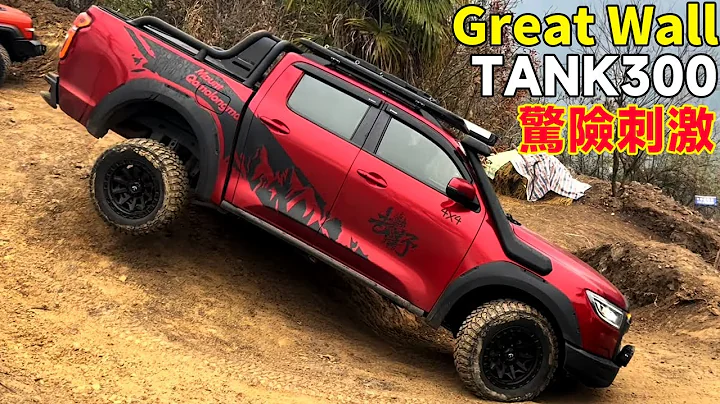 The Great Wall gun was stuck on the hillside, and the tank 300 winch rescued it! #tank - 天天要闻