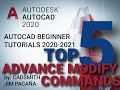 AUTOCAD 2020-2021 TOP 5 Advance Modify Commands