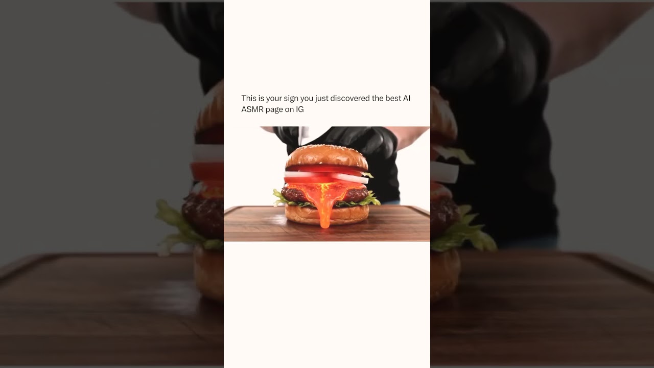 Cutting lava glass burger 🍔 # asmr 