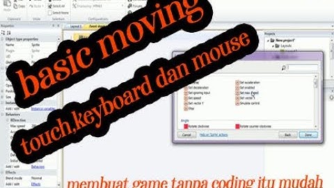 Membuat game tanpa coding-part 2 ( basic moving )