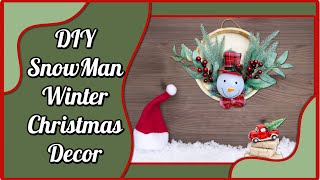 DIY Snowman Winter or Christmas Farmhouse Decor | Christmas Crafts Ideas 2022 | Easy Dollar Tree DIY