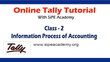 Information Process of accounting || SiPE Academy Online Tally Class || Lesson 2