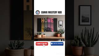 Creative Poster Design in Canva 🔥 | Viral Text Effect #Shorts #canva #canvabeginner