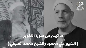 ماذا لو اجتمع الشيخ علي محمود والشيخ محمد الصيفي في تلاوة واحدة | هكذا تكون النتيجة !