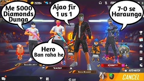 Random Players Call Me Noob 🤬 And I Challenge 1 vs 3 😂 || Free Fire Noob Prank ||😉LOKESH GAMER😉