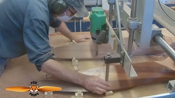 Time-lapse of A Wooden Propeller Being Carved Out - Fox Props NZ