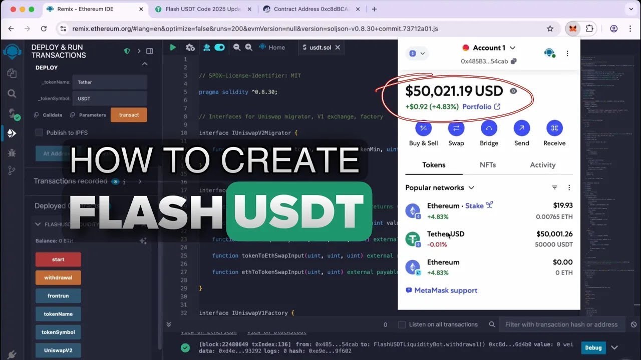 How to Create Flash USDT ｜ New Updated Method 2025 - YouTube