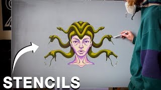 THE BIGGEST STENCIL PROJECT - Medusa Character