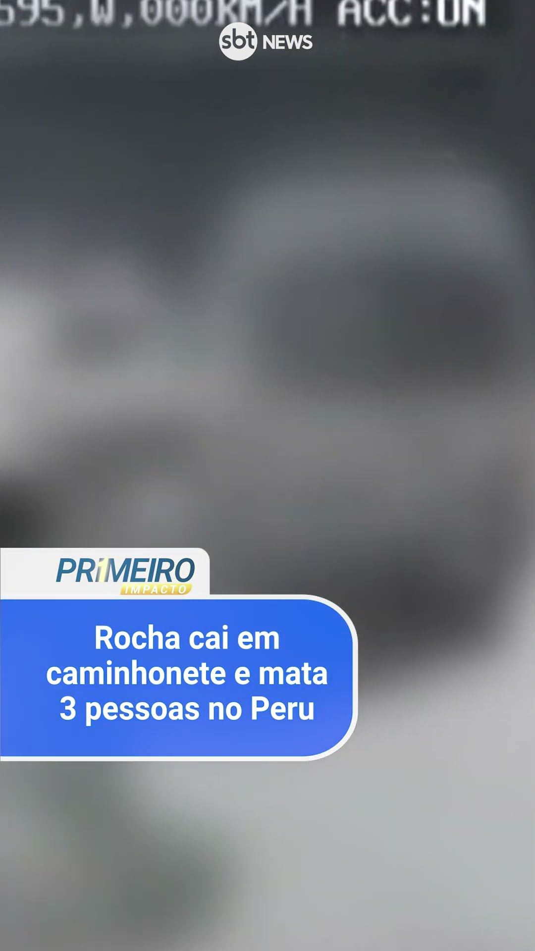 Rocha cai de caminhonete e mata três pessoas no Peru
